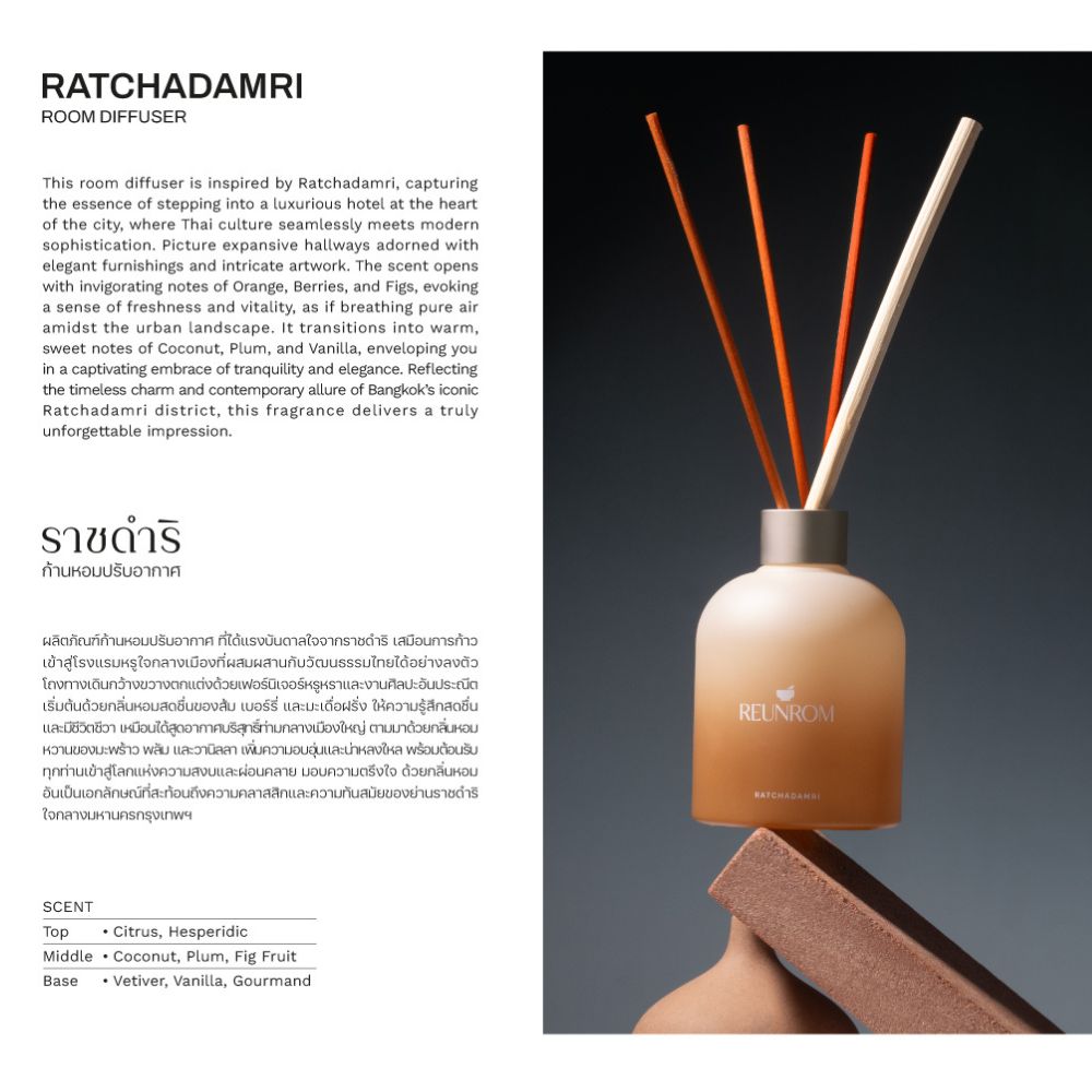 Reunrom Reed Diffuser - Ratchadamri 200ml