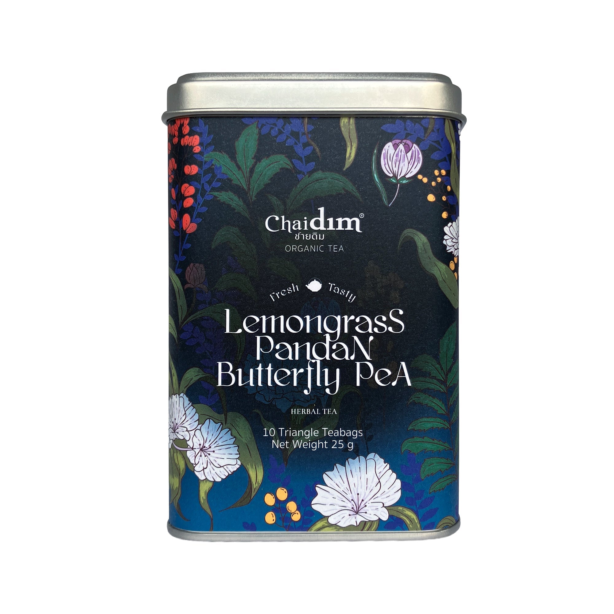 Chaidim Lemongrass Pandan Butterfly Pea Herbal Tea 10 Teabags - Seasonal Collection