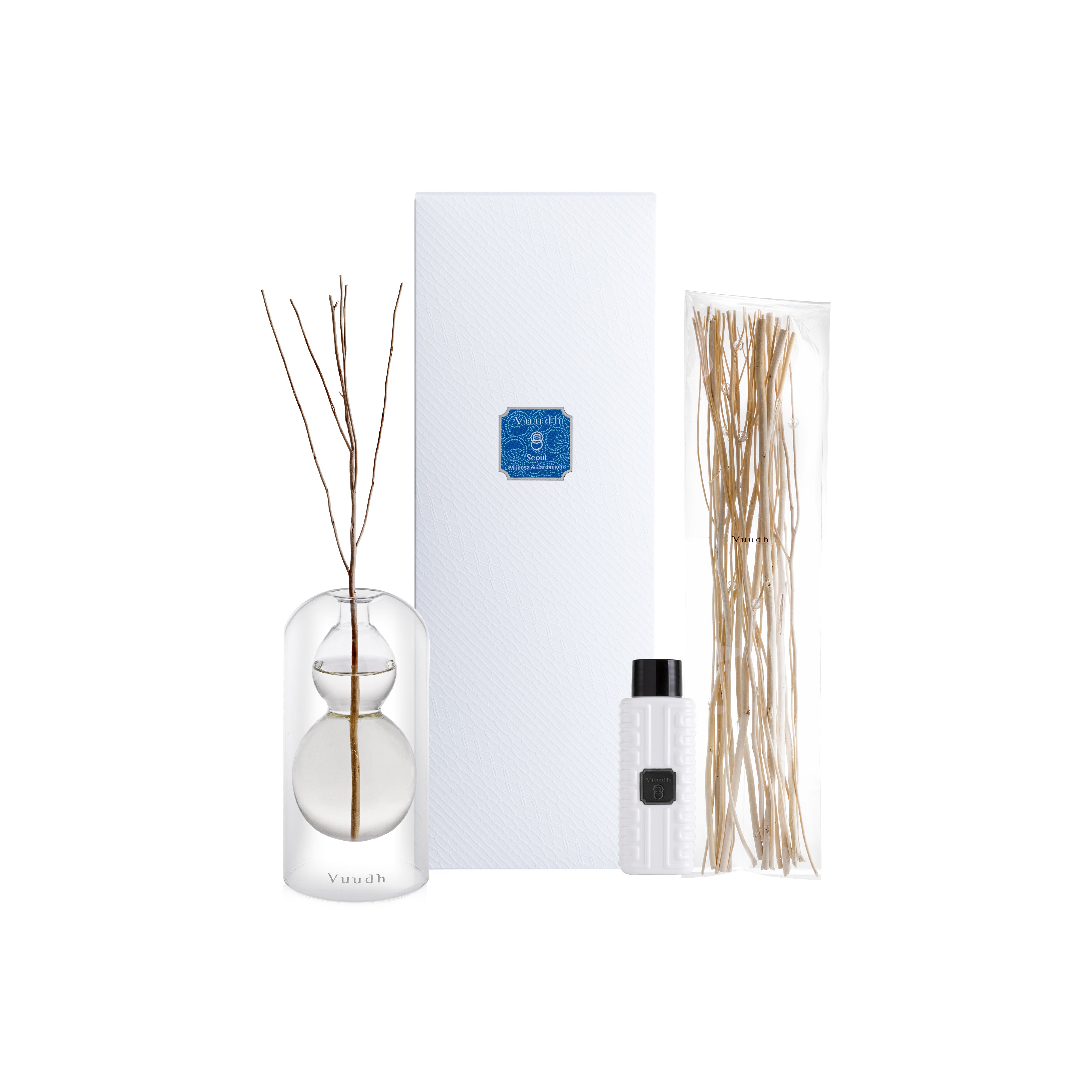 Harnn Vuudh Immortality Diffuser Set - Seoul (Mimosa & Cardamom) 120ml