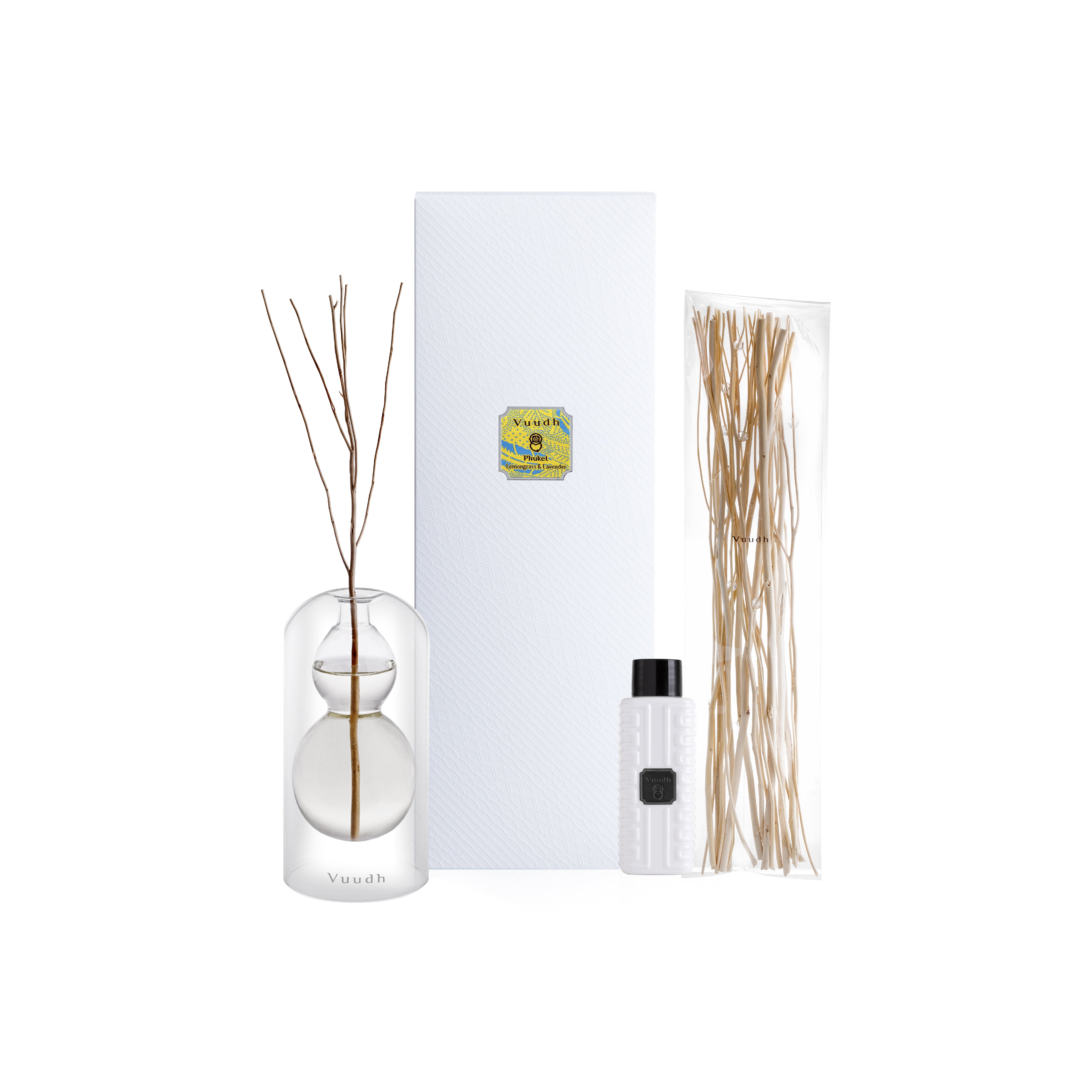 Harnn Vuudh Immortality Diffuser Set - Phuket (Lemongrass & Lavender) 120ml