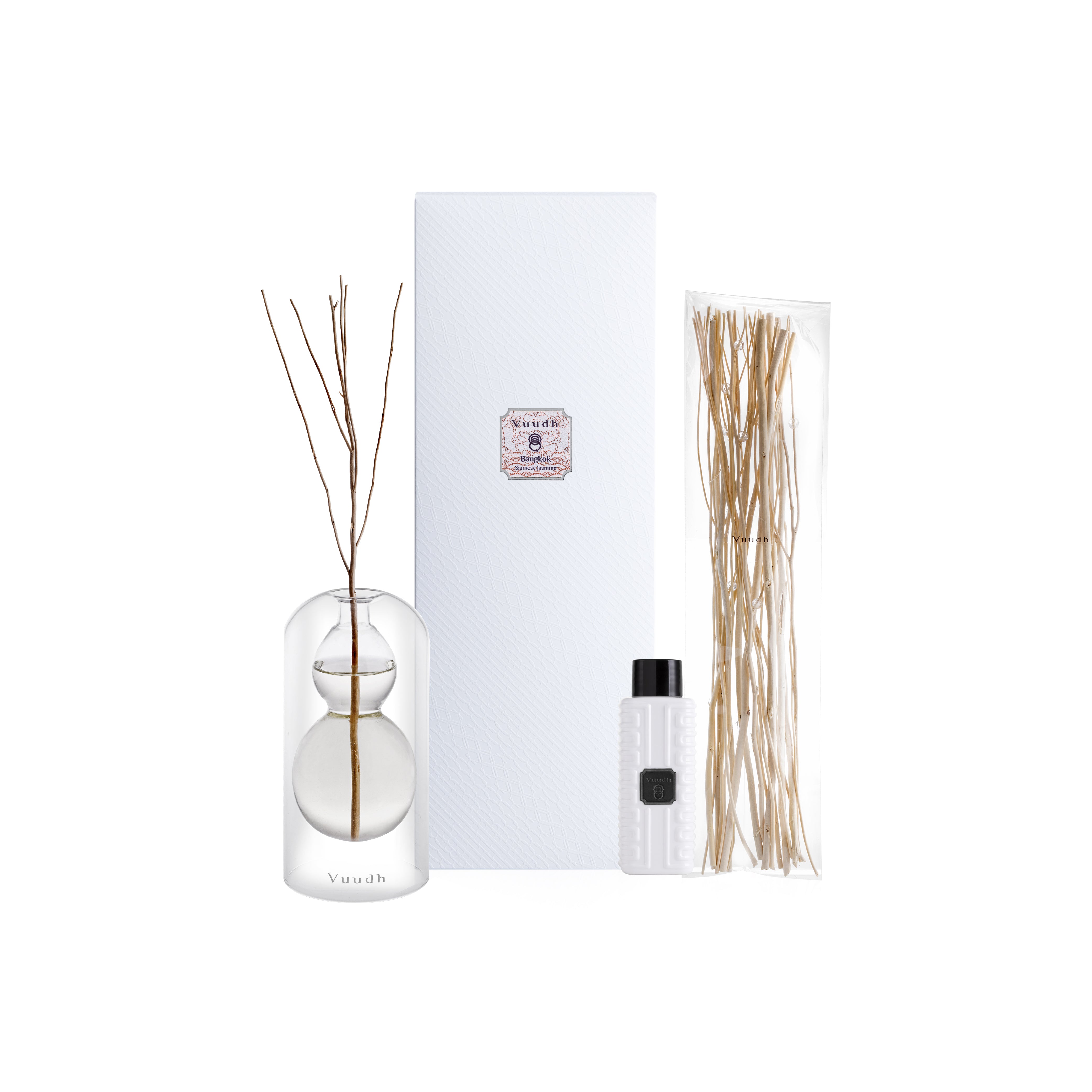 Harnn Vuudh Immortality Diffuser Set - Bangkok (Siamese Jasmine) 120ml