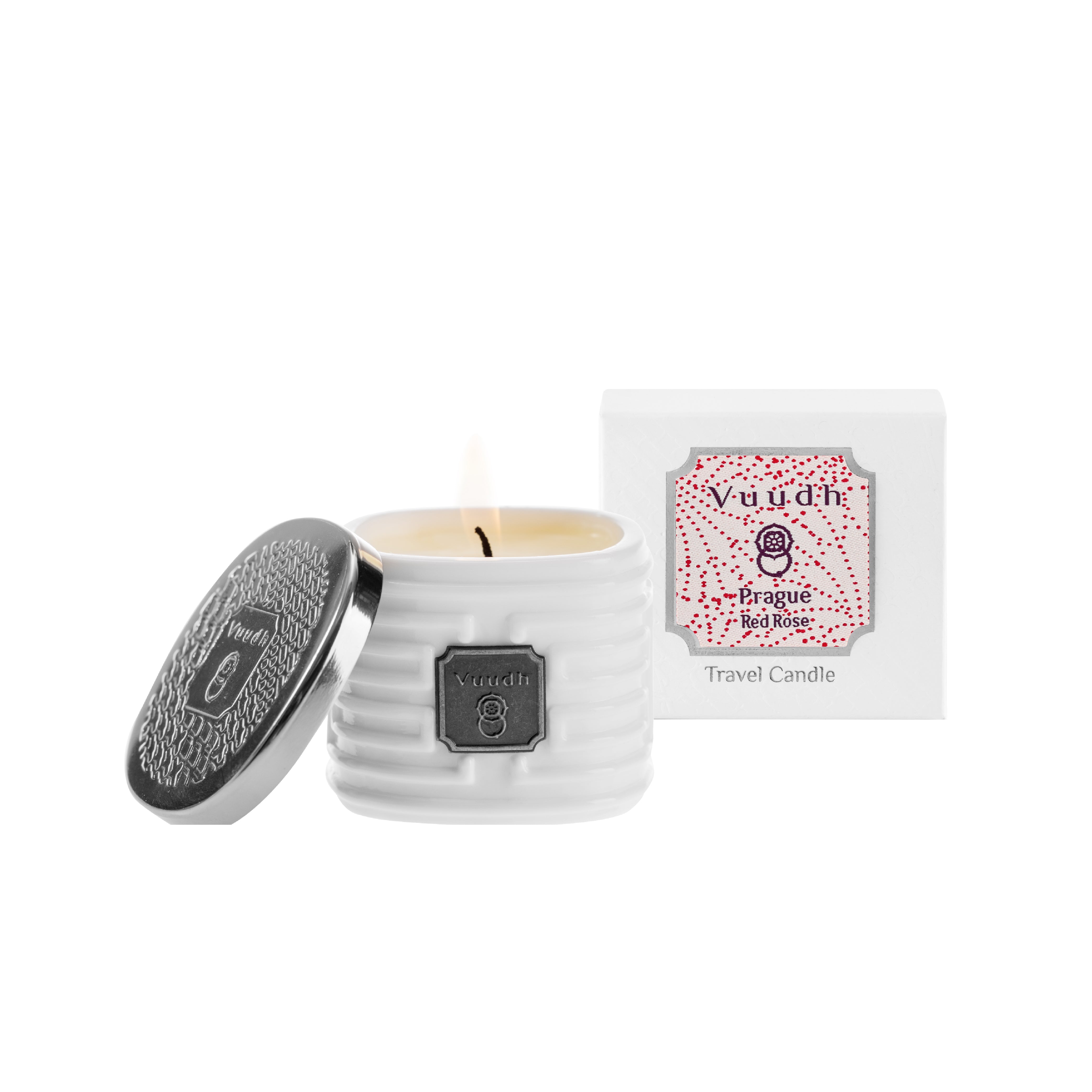 Harnn Vuudh Travel Candle - Prague (Red Rose) 35g