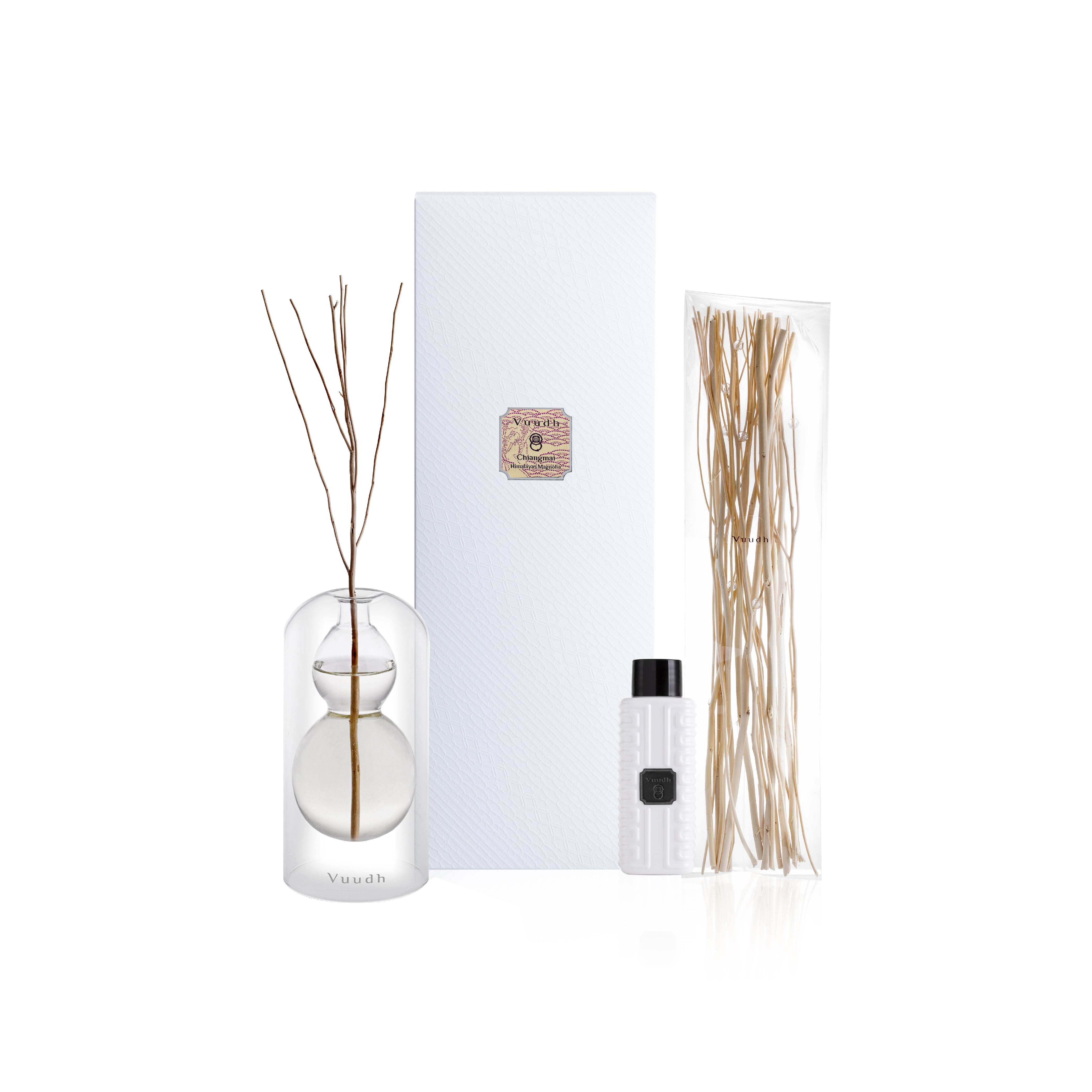 Harnn Vuudh Immortality Diffuser Set - Chiang Mai (Himalayan Magnolia) 120ml