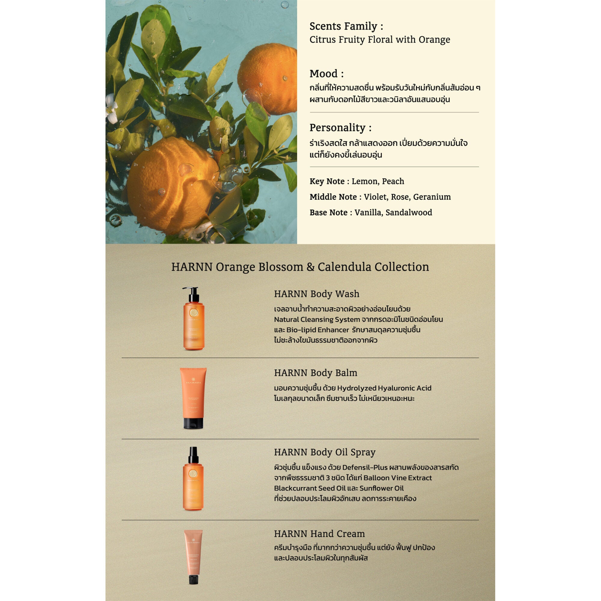 Harnn Body Wash - Orange Blossom & Calendula 250ml