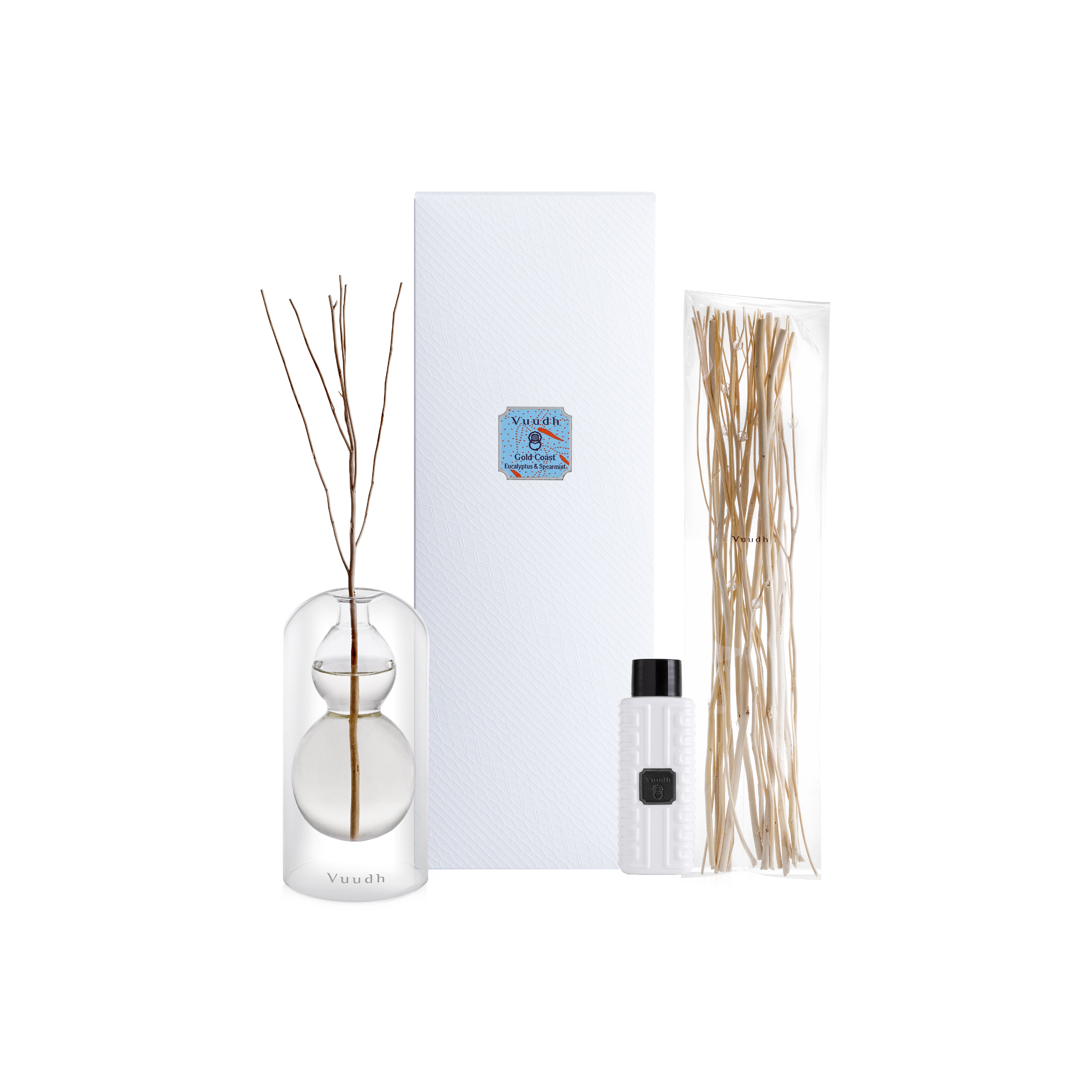 Harnn Vuudh Immortality Diffuser Set - Gold Coast (Eucalyptus & Spearmint) 120ml