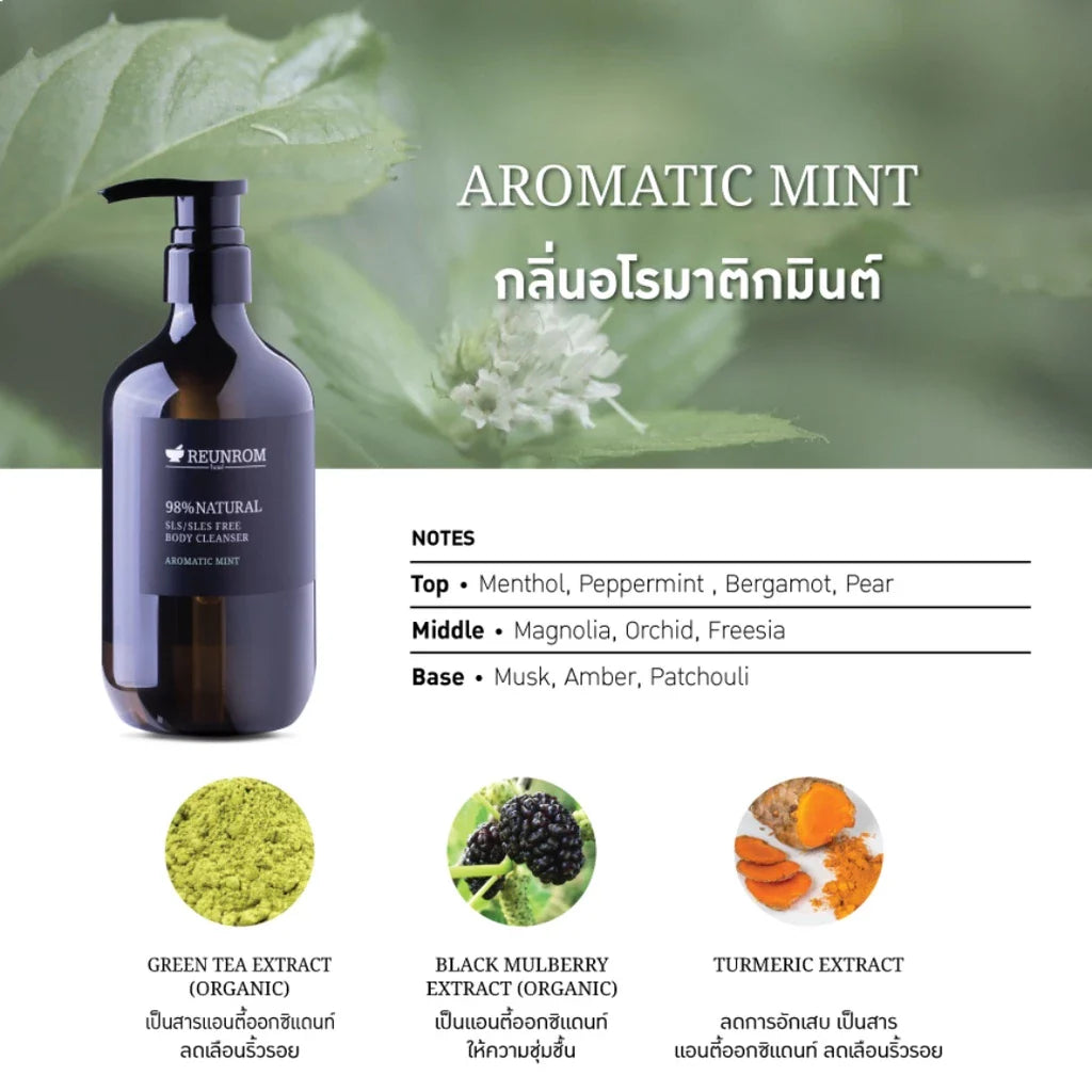 Reunrom Body Wash - Aromatic Mint 500ml