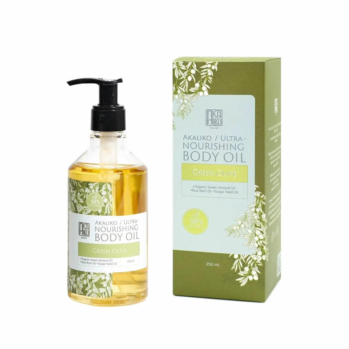 Akaliko Body Oil - Green Olive 250ml