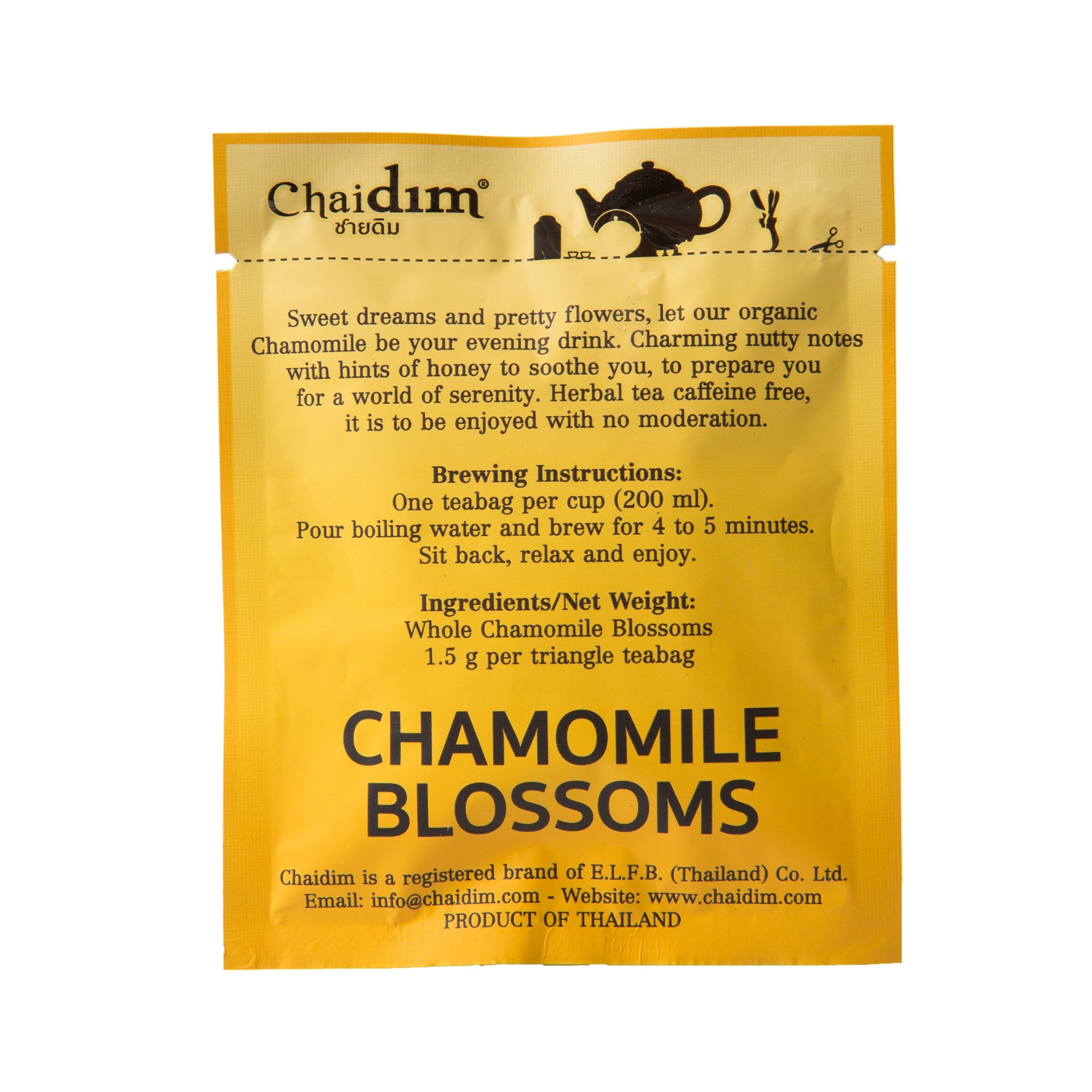 Chaidim Chamomile Herbal Tea 10 Teabags - Seasonal Collection