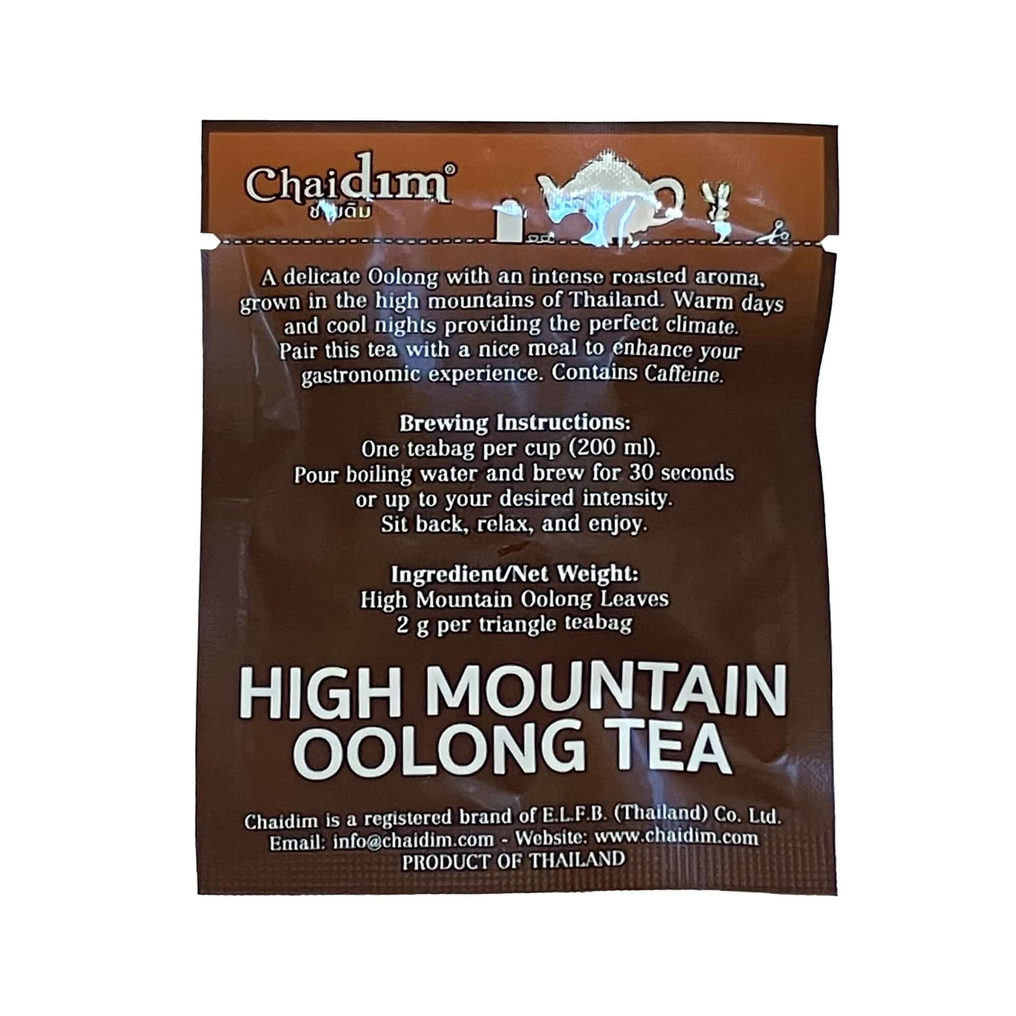 Chaidim Duo Box - Jasmine Green Tea & High Mountain Oolong 2 x 5 Teabags