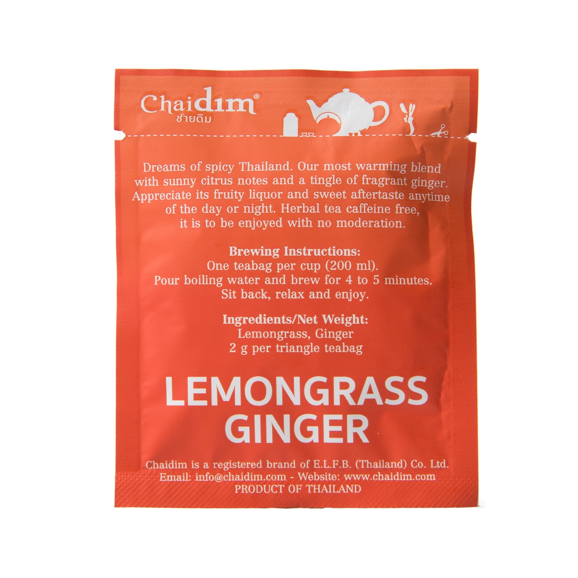 Chaidim Duo Box - Lemongrass Ginger & Lemongrass Pandan Butterfly Pea 2 x 5 Teabags