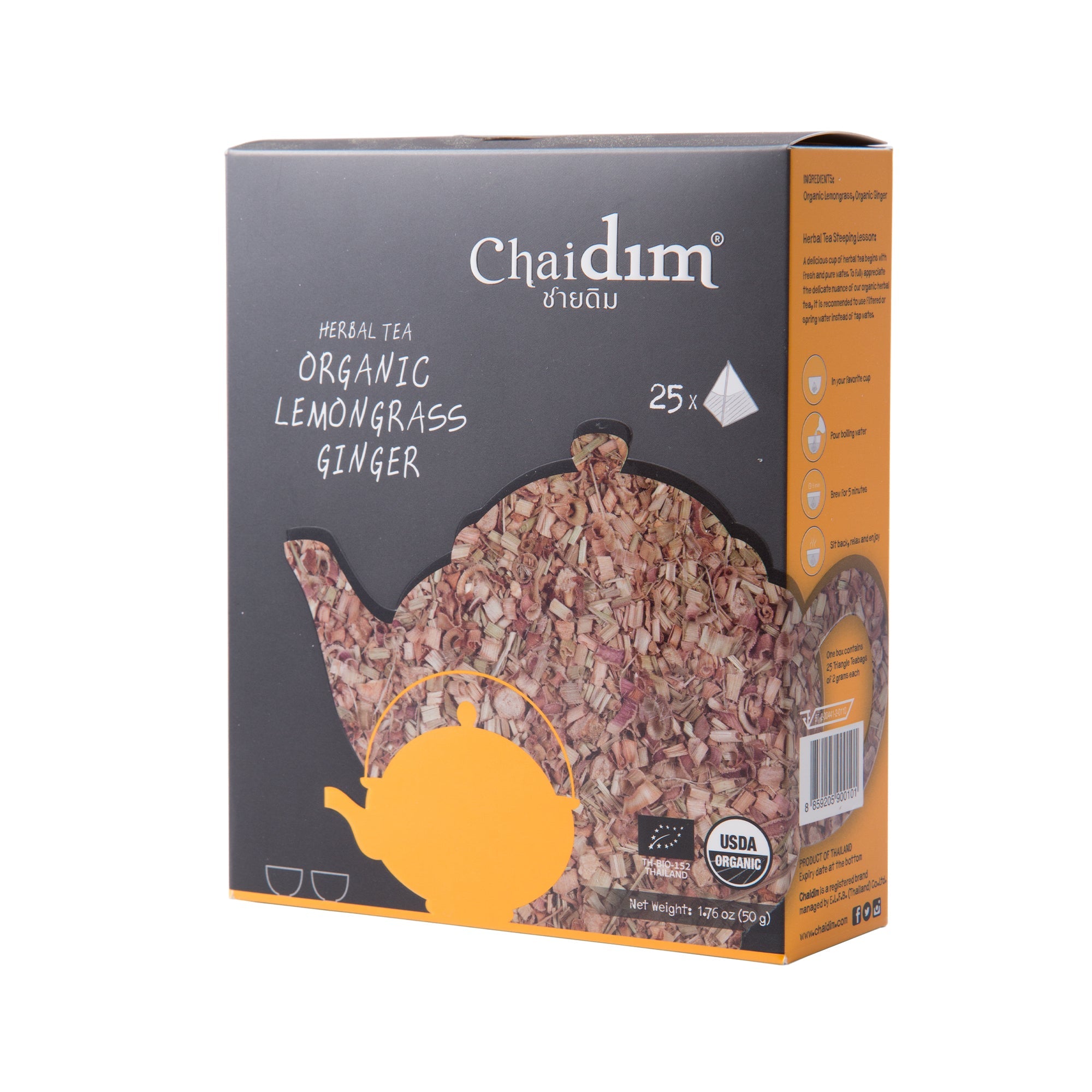 Chaidim Lemongrass Ginger Herbal Tea 25 Teabags