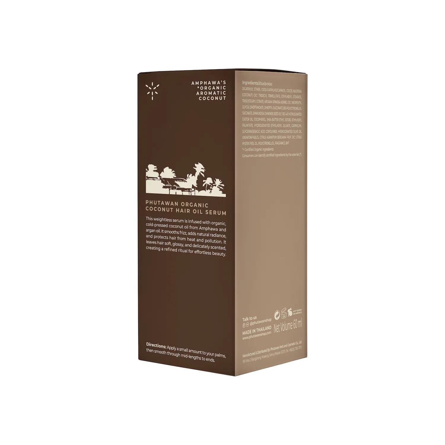 Phutawan Organic Coconut Hair Oil Serum 60ml