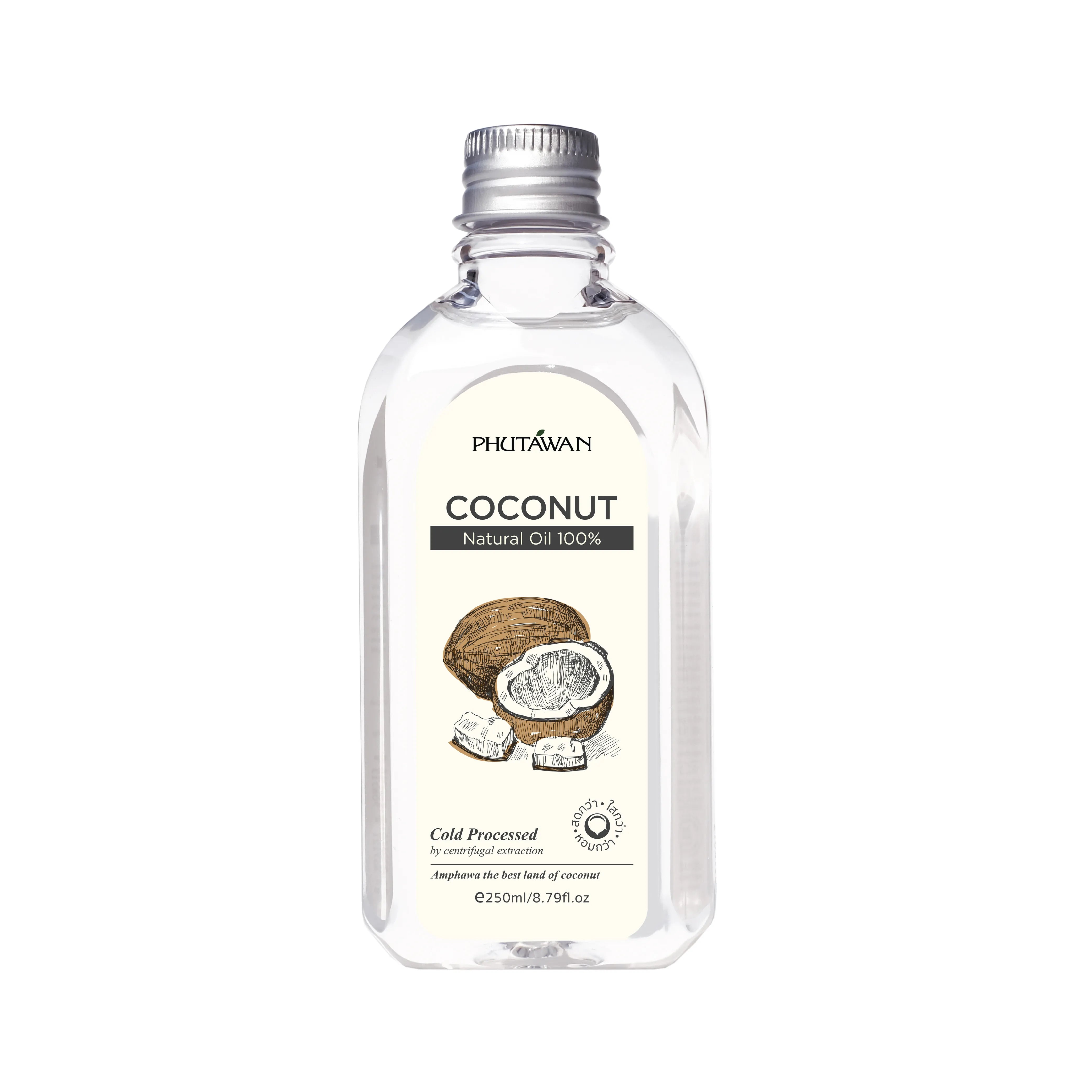 Phutawan 100% Cold-Pressed Coconut Oil 250ml