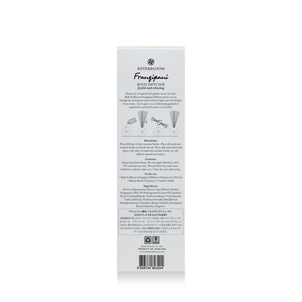 Bath&Bloom Frangipani Diffuser 100ml Set