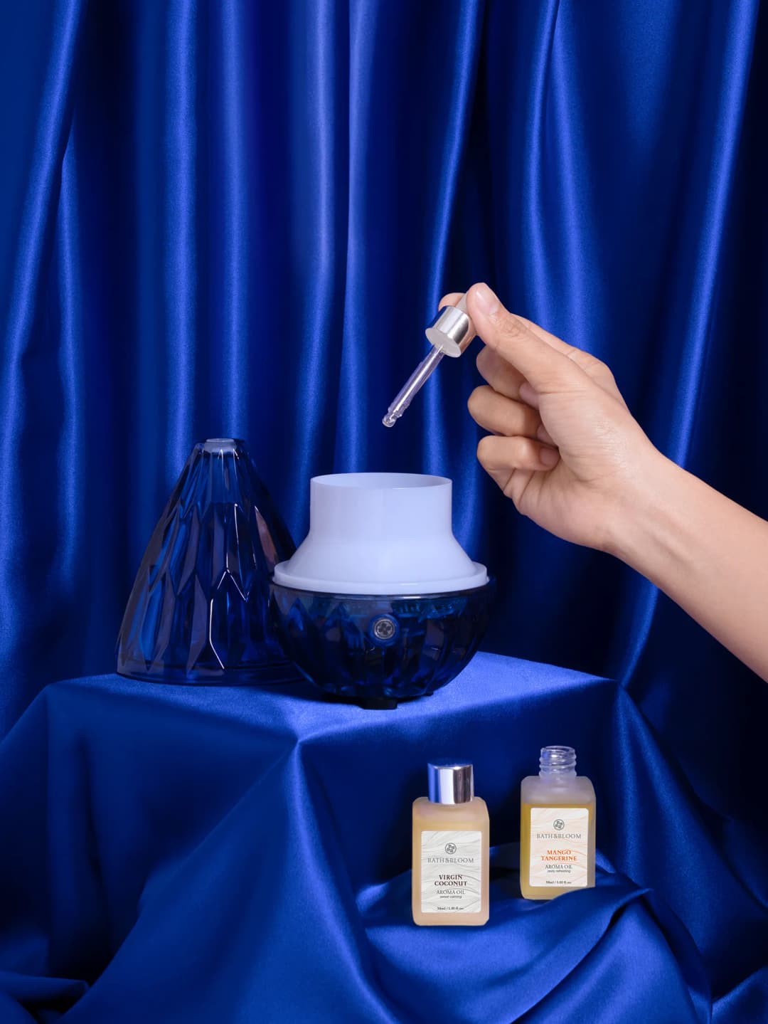 Bath&Bloom The Crown Jewel Crystalline Scented Diffuser Blue Diamond Colour