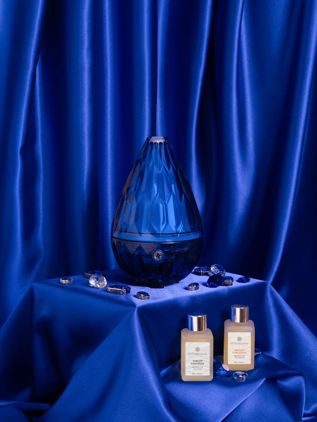 Bath&Bloom The Crown Jewel Crystalline Scented Diffuser Blue Diamond Colour