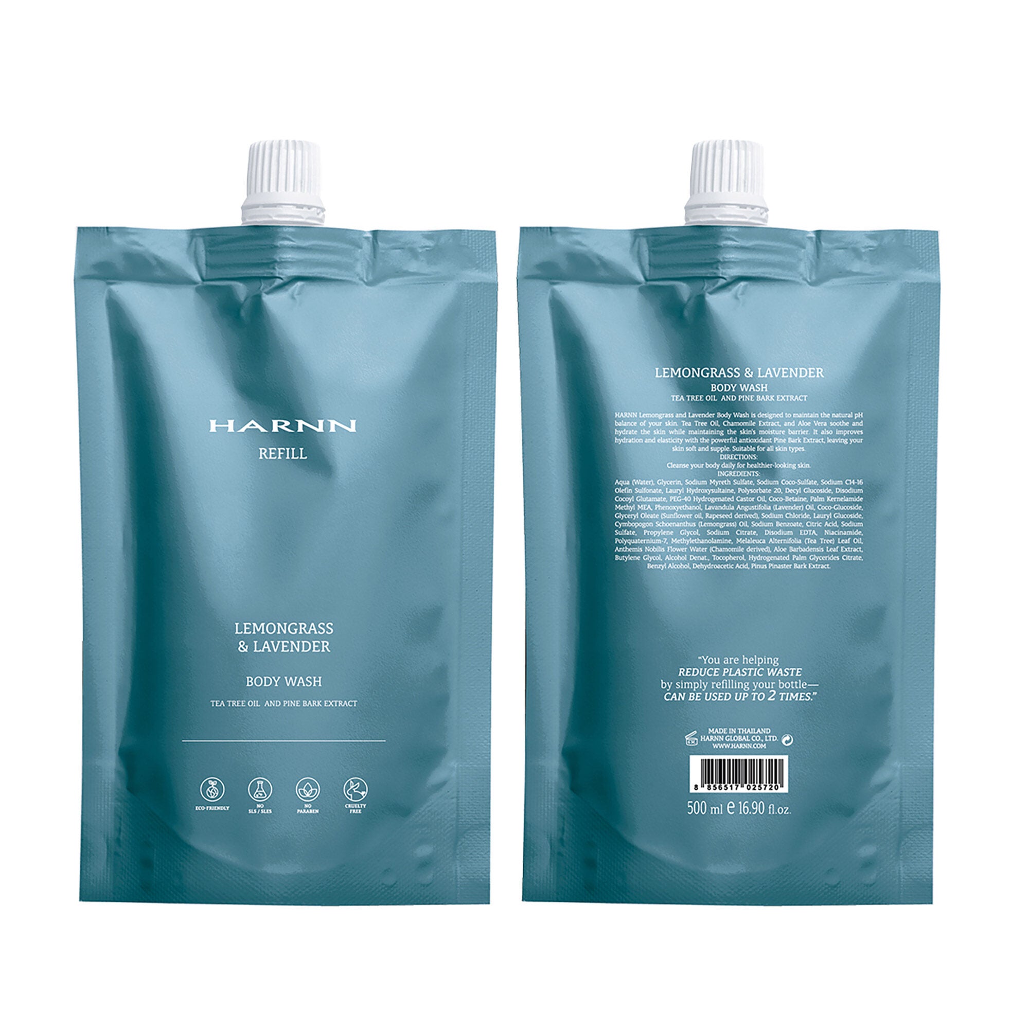 Harnn Body Wash Refill - Lemongrass & Lavender 500ml
