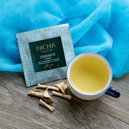 Nicha Tea Summer Lemongrass Ginger Infusion 25 Sachets