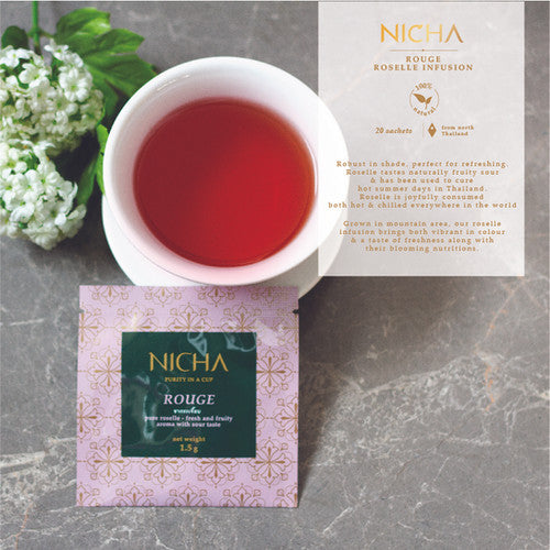 Nicha Tea Rouge Roselle Tea 25 Sachets