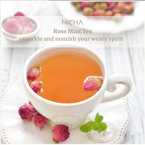 Nicha Tea Rose Mint Tea 25 Sachets
