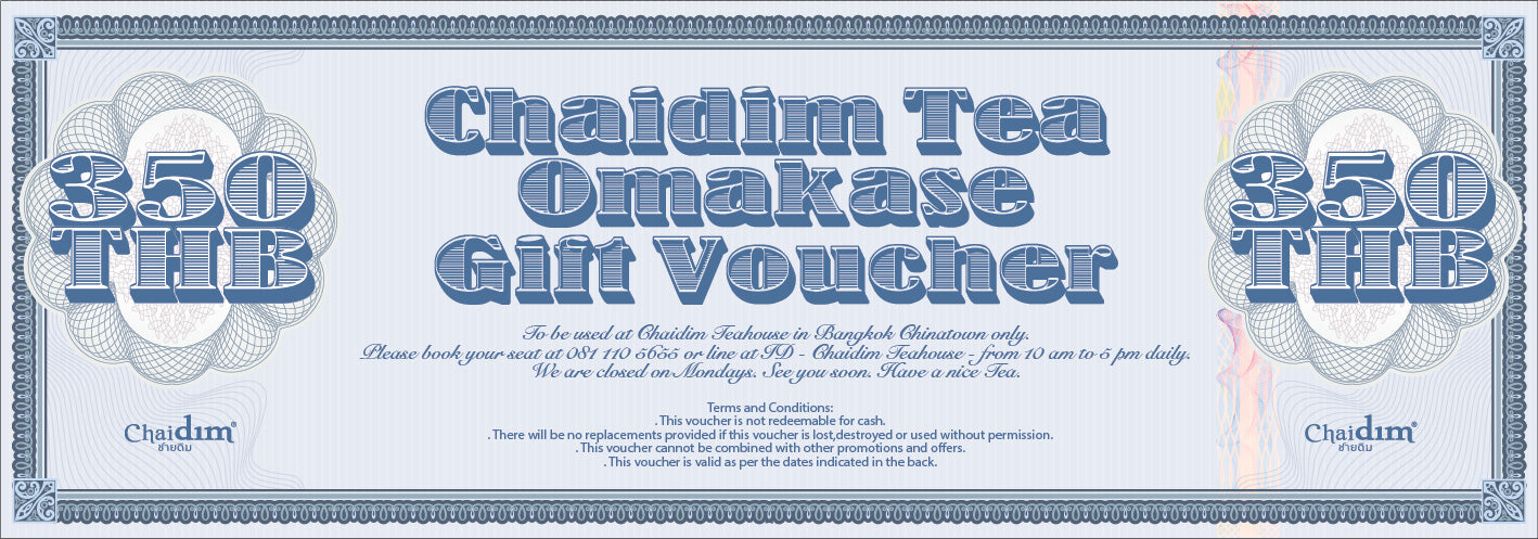 Chaidim Tea Omakase Gift Voucher - THB 350