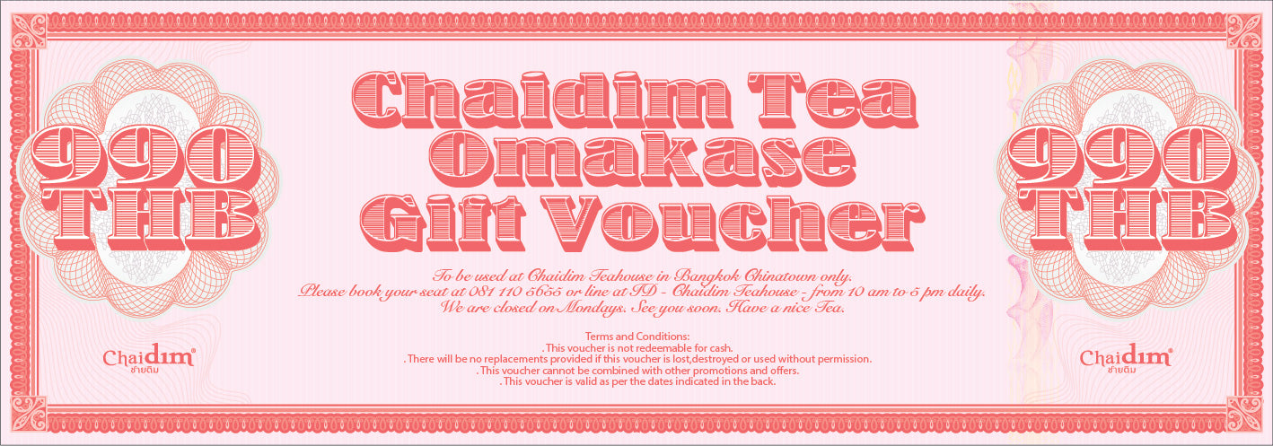 Chaidim Tea Omakase Gift Voucher - THB 990