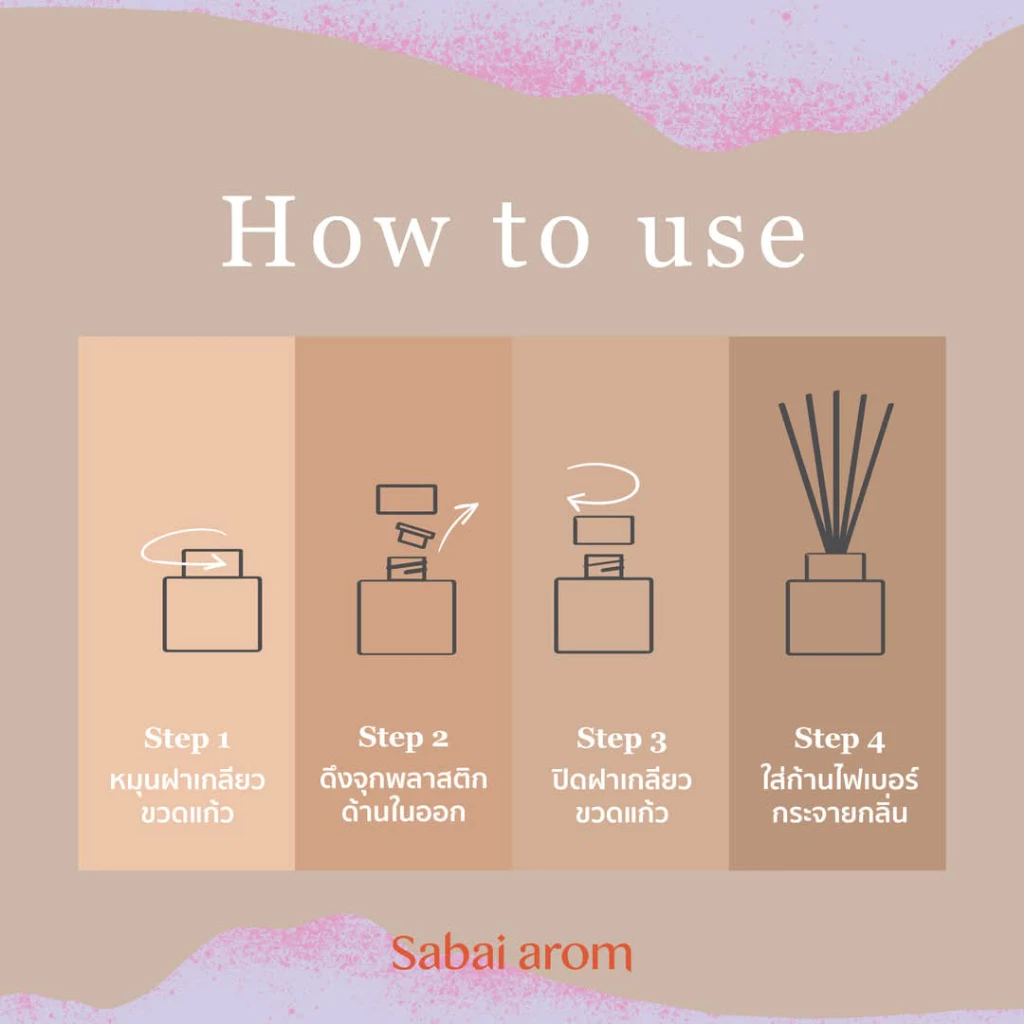 Sabai Arom Reed Diffuser - Jasmine Ritual 100ml