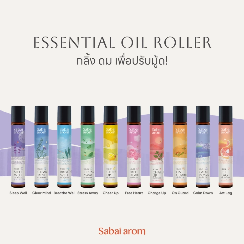 Sabai Arom Essential Oil Roller - Jet Lag 8ml