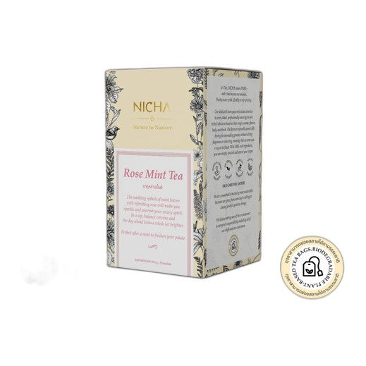 Nicha Tea Rose Mint Tea 25 Sachets