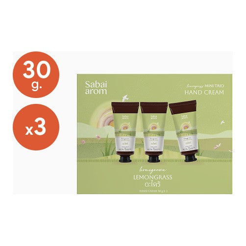 Sabai Arom Mini Trio Hand Cream Set - Homegrown Lemongrass 3 x 30g