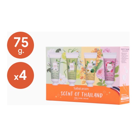 Sabai Arom Hand Cream Set - Scent of Thailand 4 x 75g