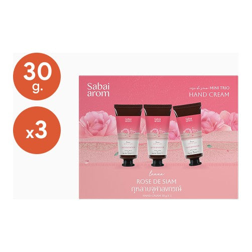 Sabai Arom Mini Trio Hand Cream Set - Rose de Siam 3 x 30g